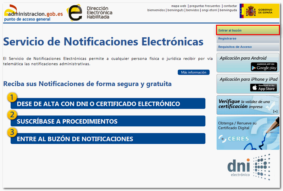 Dirección electrónica habilitada (DEH)